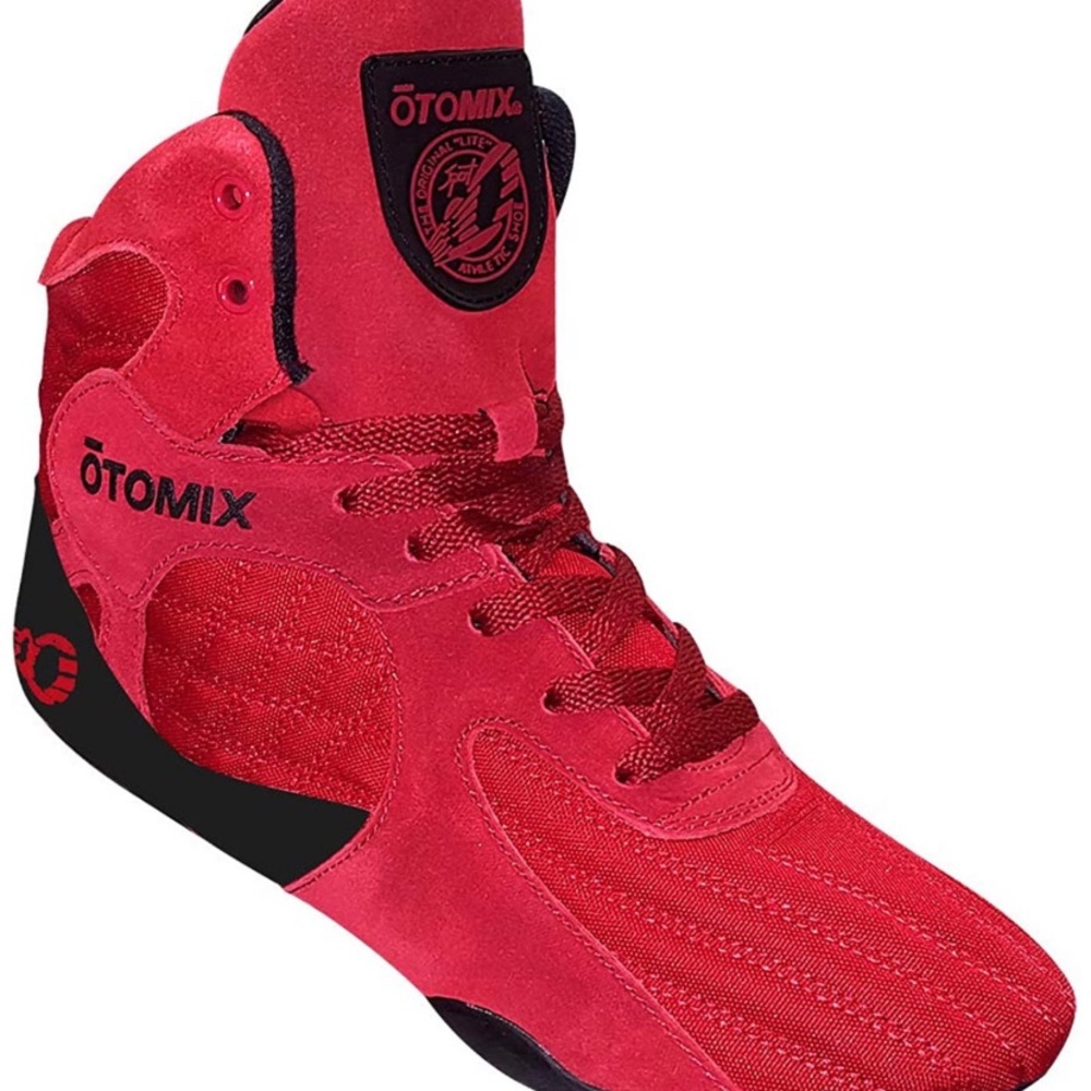 Red gym shoes